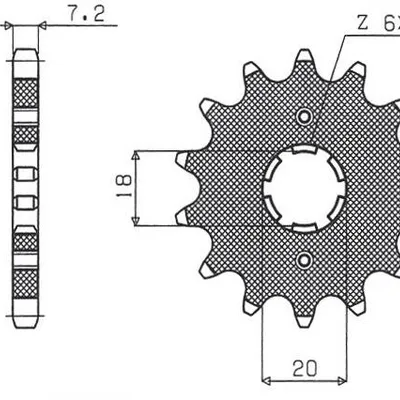 SUNSTAR Zębatka przednia stalowa HONDA MTX/125/XL 125 [15]