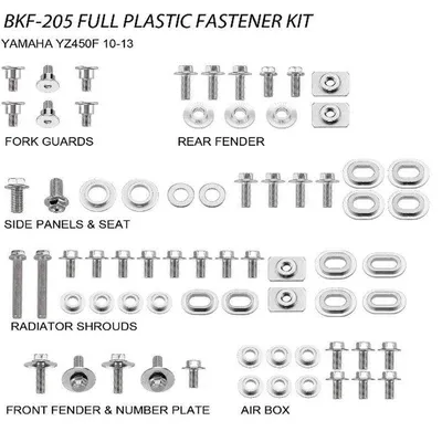 ACCEL Komplet śrub do plastików YAMAHA YZF 450 10-13