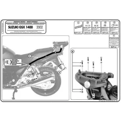 KAPPA stelaż kufra centralnego Suzuki GSX 1400 (02-09)