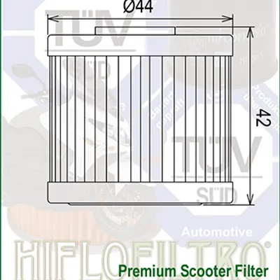 HIFLO FILTR OLEJU HF 566 KYMCO 125/150/200/300 SKUTERY