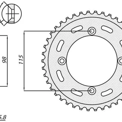 SUNSTAR Zębatka tylna stalowa KTM SX 65 12-15  [48]