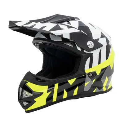 Kask na cross dla dziecka IMX FMX-01 kolor biały czarny fluo