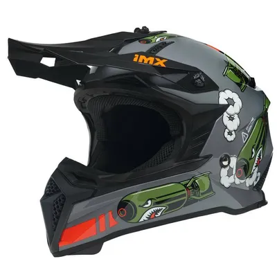 Kask cross IMX FMX-02 kolor szary zielony