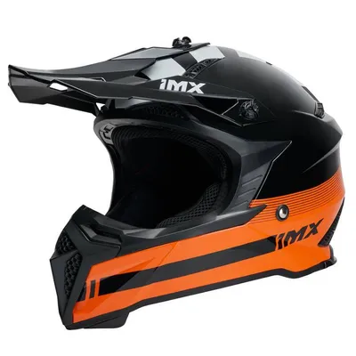 Kask cross IMX FMX-02 czarno pomarańczowy