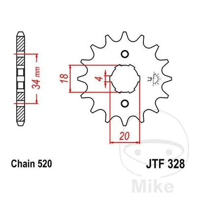 Zębatka przednia JT JTF328.12 (12Z)