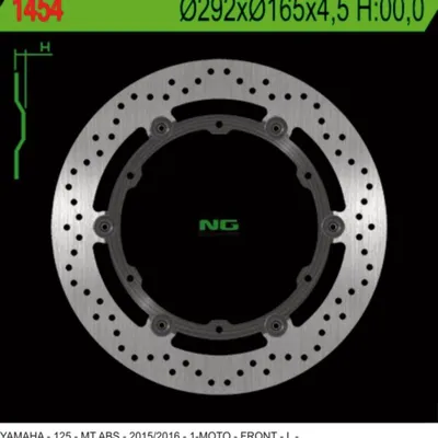 NG Tarcza hamulcowa (PŁYWAJĄCA) przód YAMAHA YZF 125R ABS 14-20 / MT 125 ABS 15-20