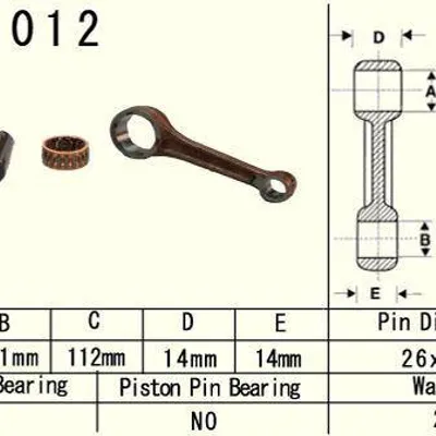 Vesrah Korbowód YAMAHA YFM 125 GRIZZLY 04-13 / YFM 125 HUNTER 05-08 / YFA 125 BREZZE 89-04