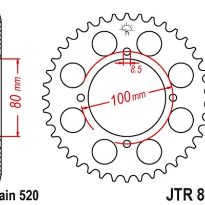 JT Zębatka tylna stalowa [37 zębów] SUZUKI RG 250 83-84 81937JT