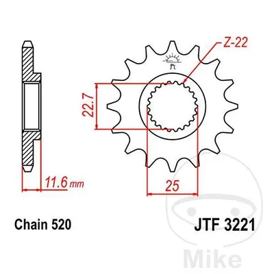 Zębatka przednia JT JTF3221.10 (10Z)