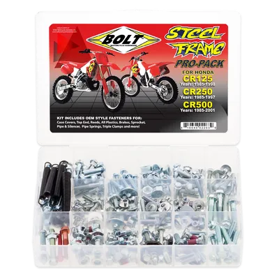 Zestaw śrub BOLT USA Pro Pack Honda CR 125 250 500 na stalowej ramie