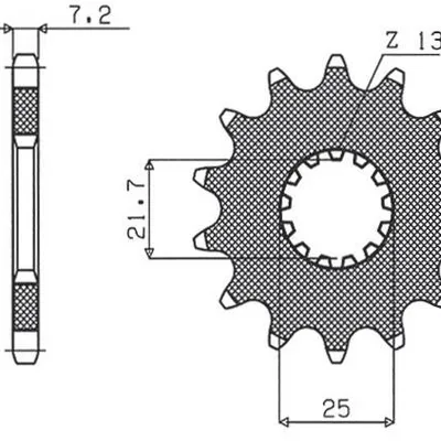 SUNSTAR Zębatka przednia stalowa SUZUKI GSXR 750/1000 / DL 1000 [17]