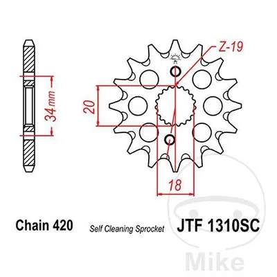 Zębatka przednia JT JTF1310.14SC (14Z)