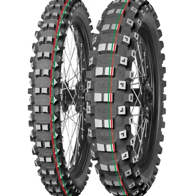 MITAS Opona 60/100-12 TERRA FORCE MX-MH MEDIUM/HARD 36J TT (CZERWONY/ZIELONY PASEK)