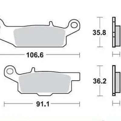 ProX Klocki Hamulcowe Tylne YFM550/700F Grizzly '07-17 (Lewa strona)