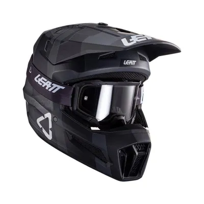 Leatt Kask cross + gogle Moto 3.5 V24 + Gogle Velocity 4.5 kolor czarny Kolekcja 2024