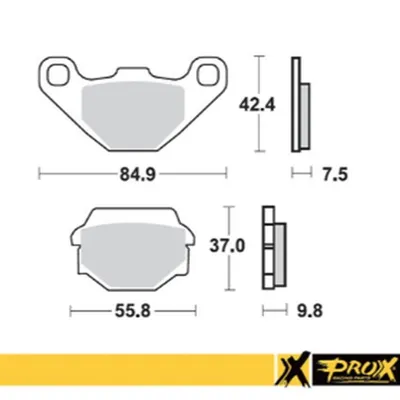 Prox Klocki hamulcowe Kawasaki KDX 200 89-92 / KL 650 87-89 / KLR 650 95-07 / KMX 125 86-03 / KX 125 87-88 / Suzuki LT-A/F 500 VINSON 02-07