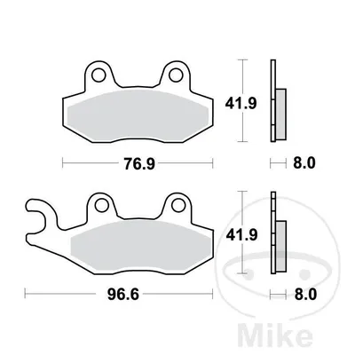 TRW Lucas Klocki hamulcowe KH135 / KH214 offroad - Spiek metaliczny