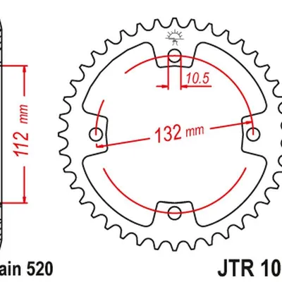 JT Zębatka tylna stalowa [36 zębów] KYMCO KXR / KXU / MAXXER / MXU 250/300 02-15