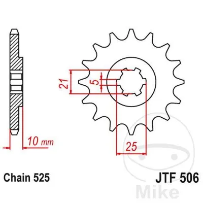 Zębatka przednia JT JTF506.14 (14Z)