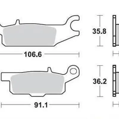 ProX Klocki Hamulcowe Przednie YFM250R Raptor '08-13 (Lewa strona) / YFM700F