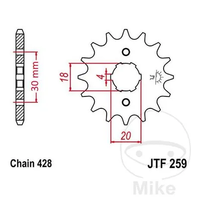 Zębatka przednia JT JTF259.12 (12Z)