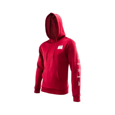 Bluza z kapturem męska LEATT CORE HOODIE kolor czerwony