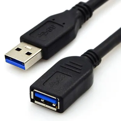 UE3.0-2M-Black | Przedłużacz USB 3.0 | wtyki męski + żeński | 2 metry