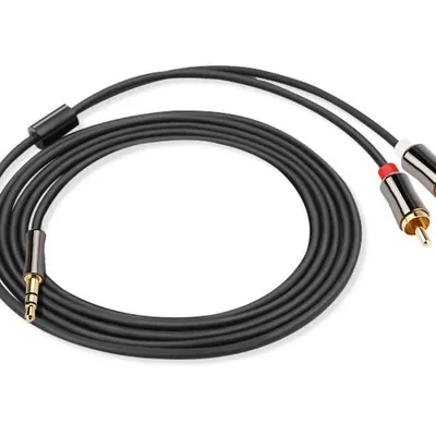 AC-3-3M-Silver | Kabel Jack <> 2x RCA (Chinch) | pozłacane złącza | HQ