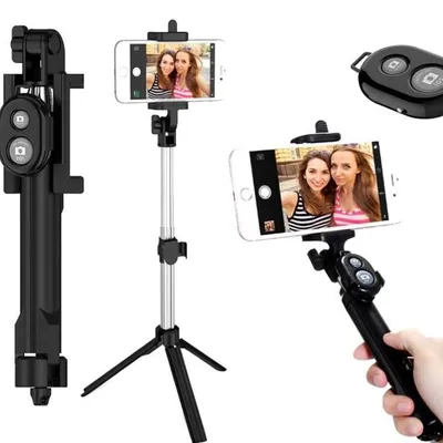 PSI-S003 | Selfie-stick z pilotem bluetooth | Monopod statyw | Kijek do robienia zdjęć