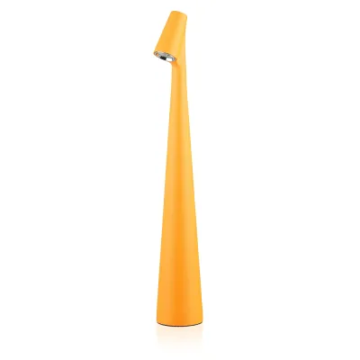 HMS-355-ORANGE | Lampa stołowa 33,5cm | Bezprzewodowa lampka nocna z wbudowanym akumulatorem | Lampka z dotykowym sterowaniem