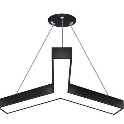 LPL-001 | Lampa sufitowa wisząca LED 30W | kształt Y | aluminium | CCD niemrugająca | Φ90x10x6