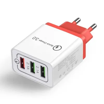 CA-001 | Szybka ładowarka sieciowa z 3 portami USB | Quick Charge 3.0