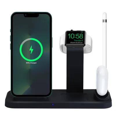 WD-05 | Stacja dokująca do Apple iPhone AirPods Watch | Ładowarka Qi 15W do telefonu | Ładowarka Lightning do słuchawek Airpods