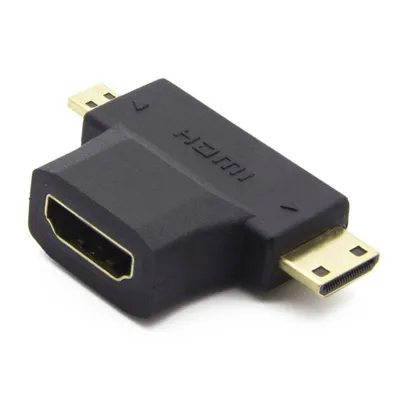 HA-3 | Przejściówka HDMI do Mini HDMI i Micro HDMI | 4K | 3D