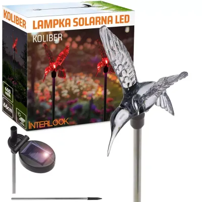 FLD-41 | Ogrodowa lampa solarna LED Koliber | 66 cm, 600 mAh