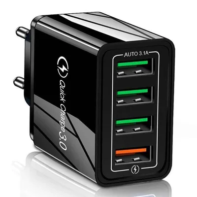 1864 | CA-033 | Szybka ładowarka sieciowa 4x USB | Quick Charge 3.0