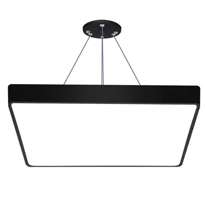 LPL-009 | Lampa sufitowa wisząca LED 50W | kwadratowa pełna | aluminium | CCD niemrugająca | 56x56x6