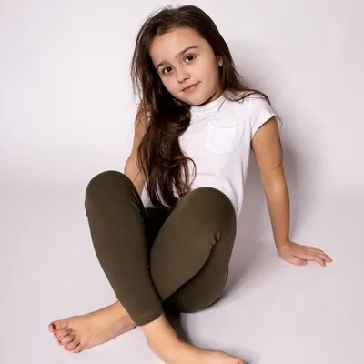 Legginsy dziecięce PREMIUM- khaki