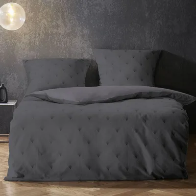 Fleuresse pościel satyna szwajcarska Black Premium 534402-1 Grey