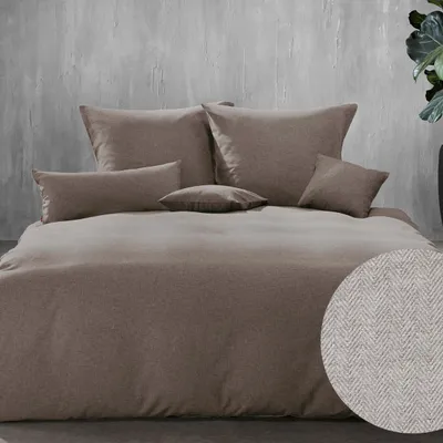 Fleuresse Lech pościel flanelowa 603089-0027 taupe