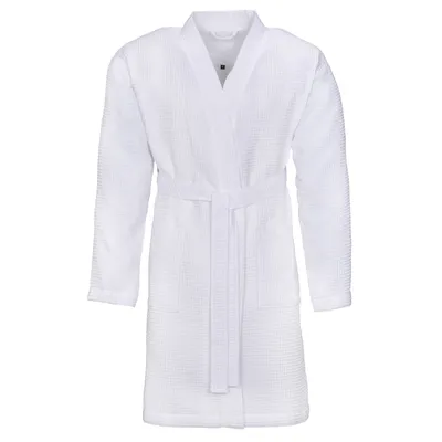 Szlafrok gofrowany kimono Vossen Rom 030 White