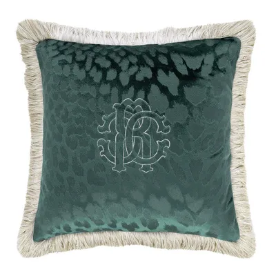 Roberto Cavalli poduszka dekoracyjna Monogram 40x40 2215 teal green