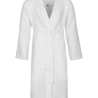 Szlafrok gofrowany kimono Vossen Wellington 0300 White