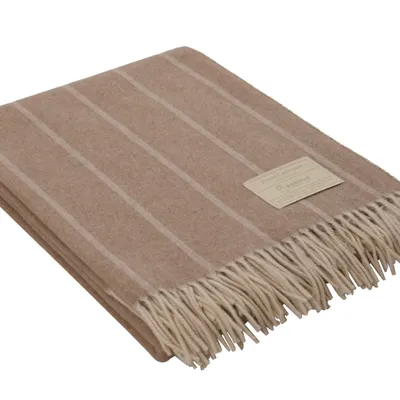 Koc kaszmirowy Eskimo Switzerland Mira Streifen H4419-210 130x180 Beige