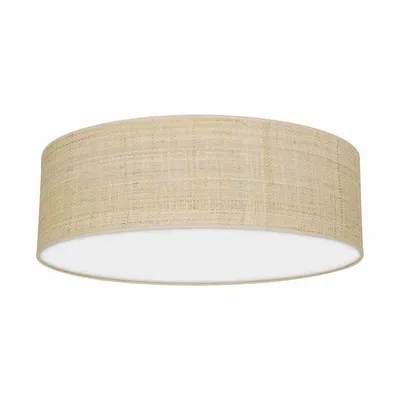 Lampa sufitowa, rattanowa, okrągła MARSHALL WHITE / RATTAN 3xE27