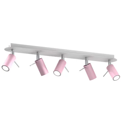 Lampa sufitowa PRESTON PINK/WHITE 5x mini GU10, 5 kloszy, różowa, kierunkowa