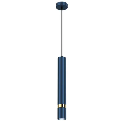 Lampa wisząca JOKER NAVY BLUE/GOLD 1xGU10, pojedyncza, tuba, granatowa