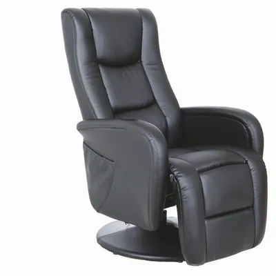 PULSAR czarny eco skóra recliner z funkcją masażu czarny pilot relax