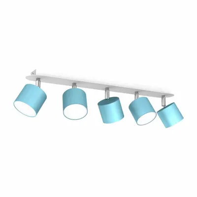 Lampa sufitowa DIXIE BLUE/WHITE 5xGX53, niebieska, 5 kloszy, kierunkowa