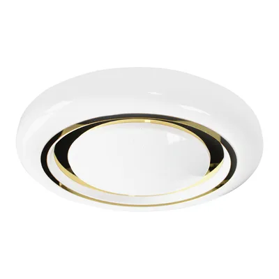 Plafon MEGAN GOLD Ø480 mm 48W LED, biały, złoty, okrągły